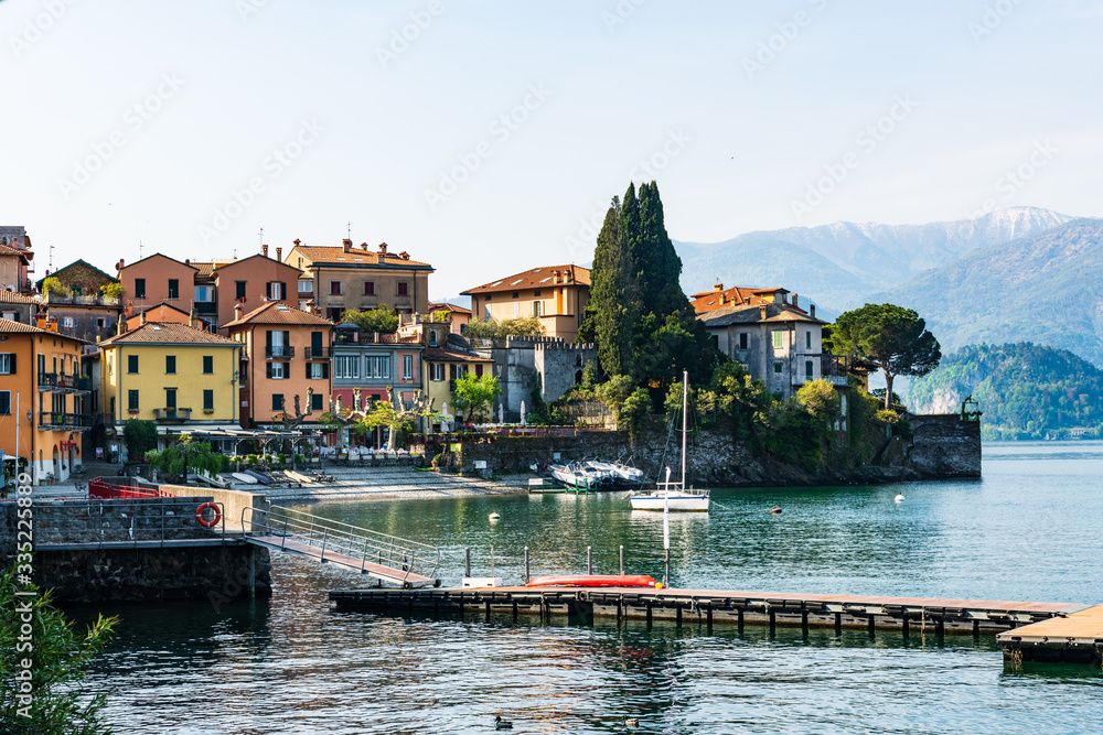 View of Varenna on Lake Como in Lombardy, Italy