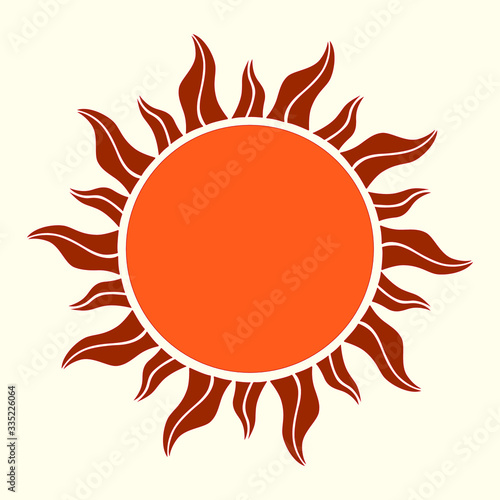 Sun icon. Summer symbol vector illustration.