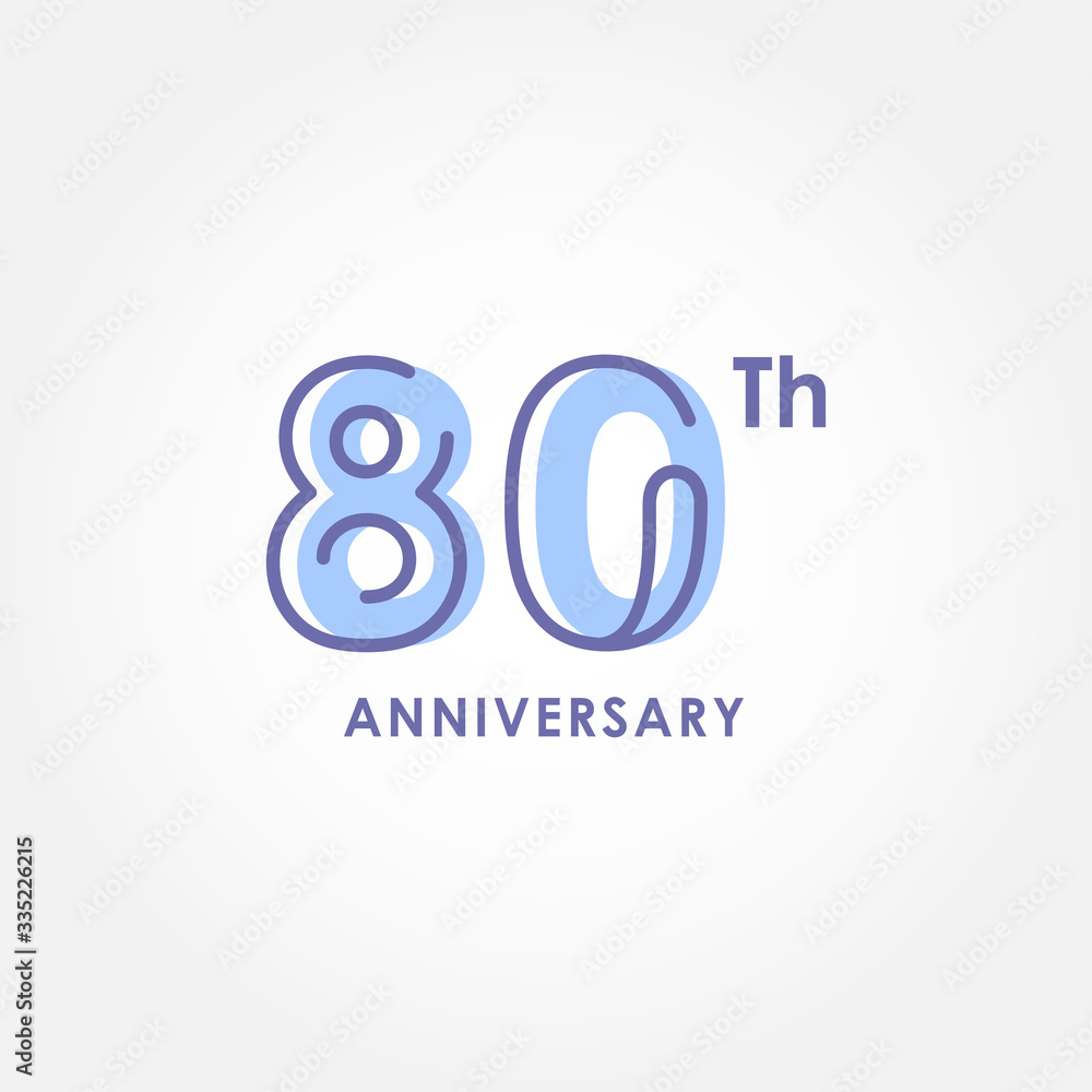Fototapeta premium Anniversary Elegant Number Vector Design