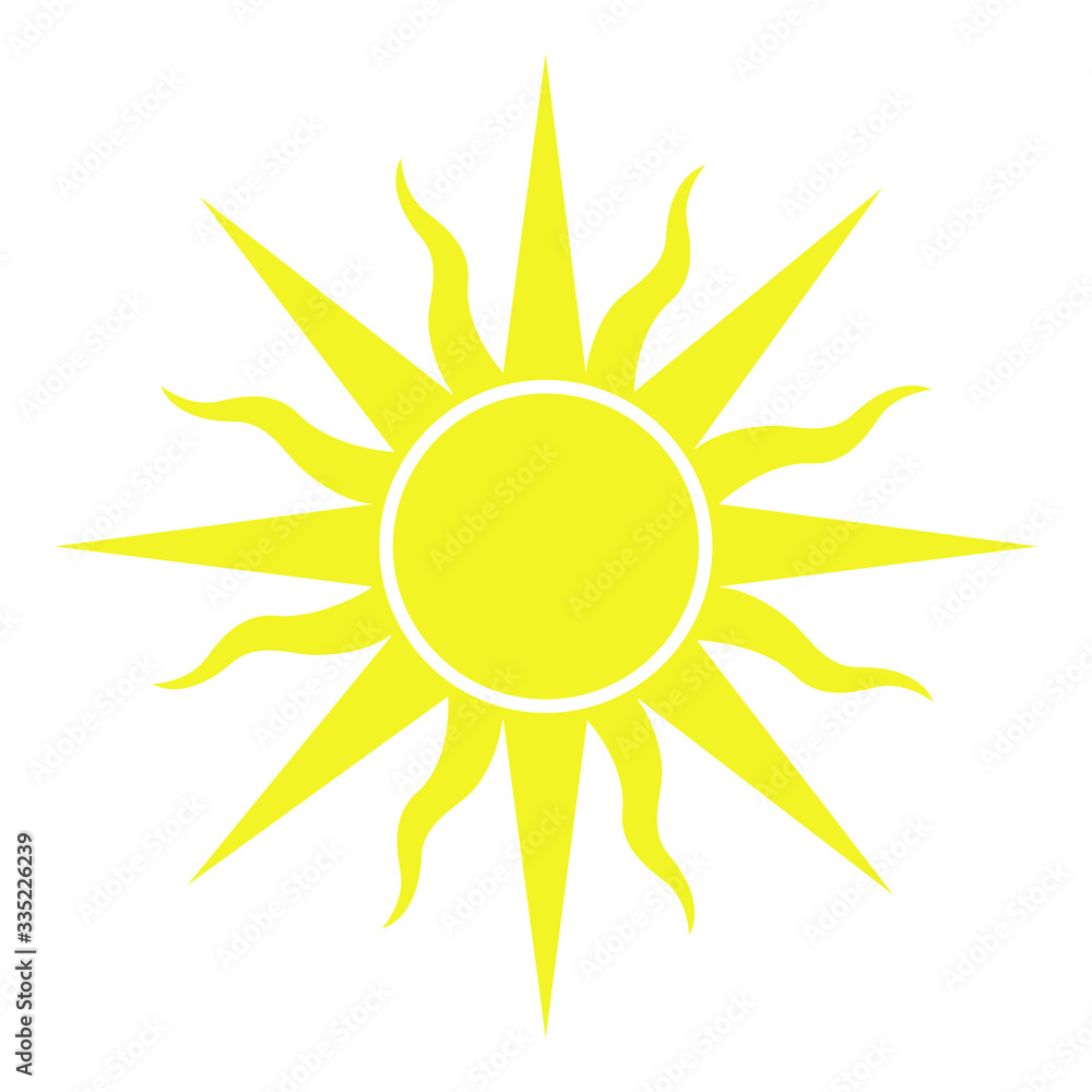 Sun icon. Summer symbol vector illustration. Sun icon. Summer symbol vector illustration.