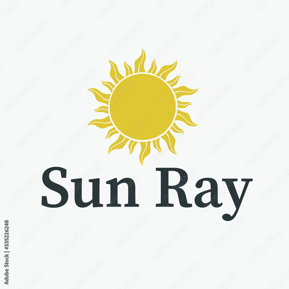 Fototapeta premium Sun logo. Vector design Template.