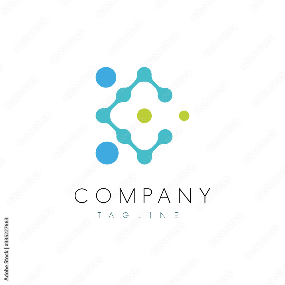 Letter C Biotech company logo template. Vector Illustration EPS 10. Letter C Biotech company logo template. Vector Illustration EPS 10.