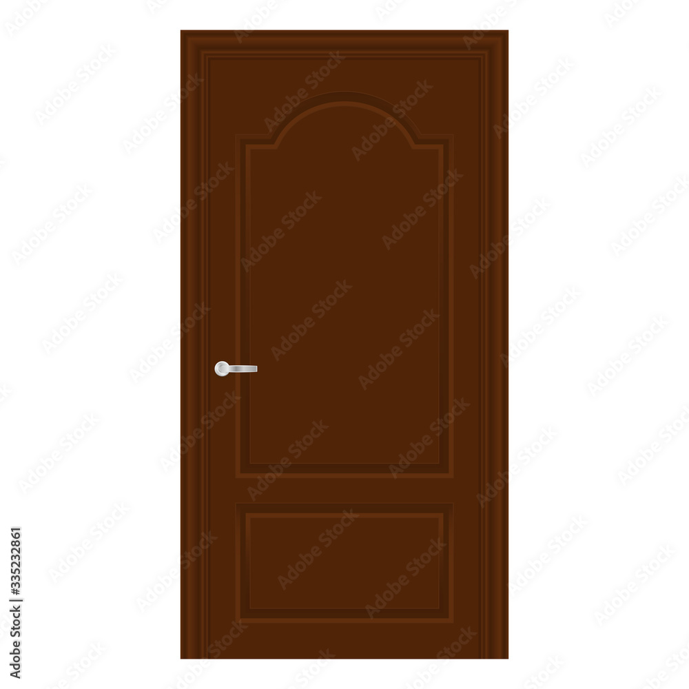 Brown door. Home domestic interior Brown door. Home domestic interior