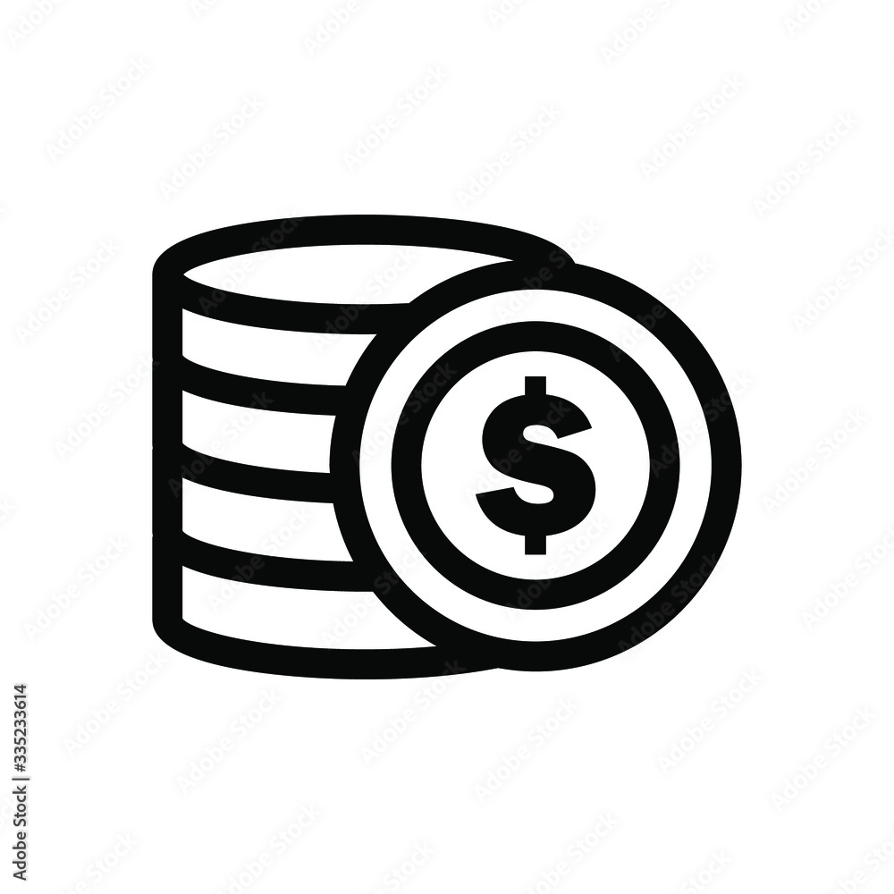Money Coin Icon , Banking Template Logo Design Emblem Isolated Illustration , Outline Solid Background White
Money Coin Icon , Banking Template Logo Design Emblem Isolated Illustration , Outline Solid Background White