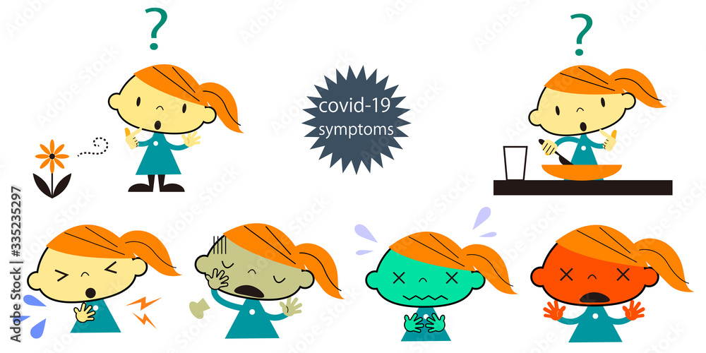 Fototapeta premium コロナウイルス 症状セット