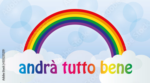 andrà tutto bene arcobaleno