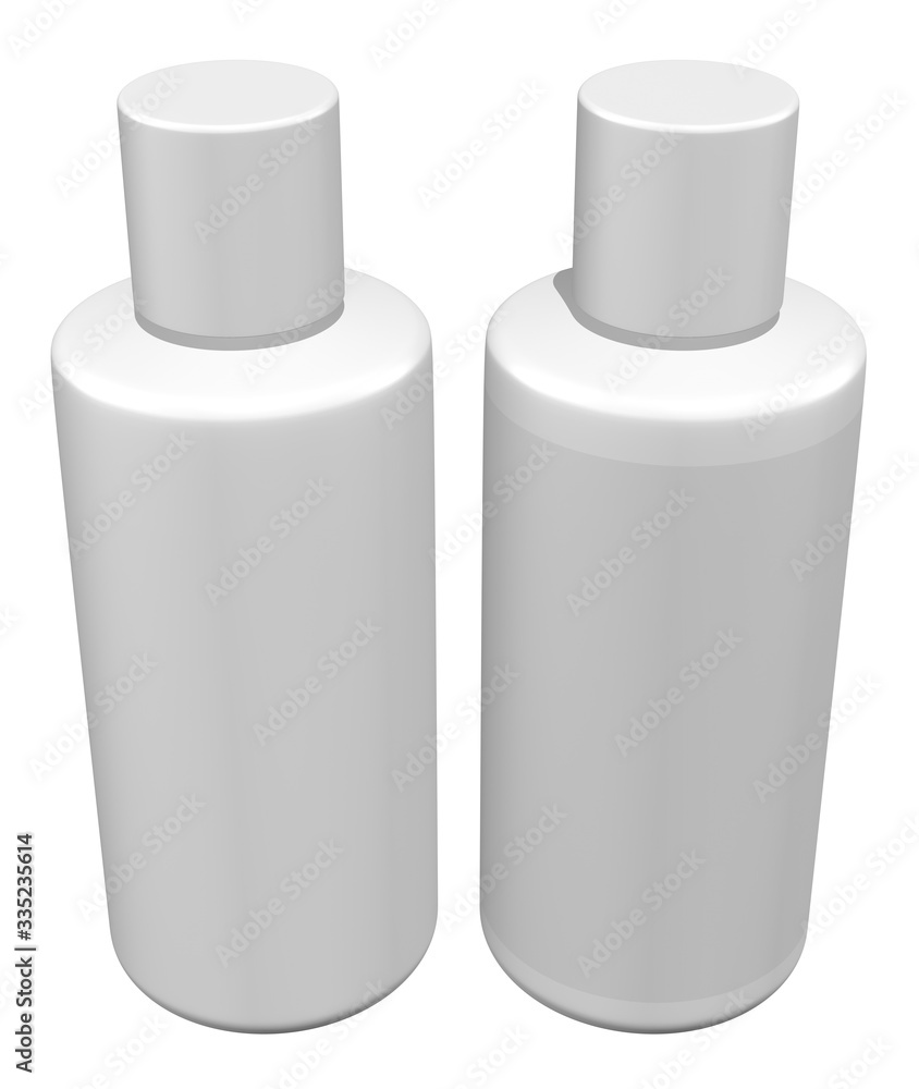 Realistic 3D Bottle Mock Up Template on White Background.3D Rendering
Realistic 3D Bottle Mock Up Template on White Background.3D Rendering