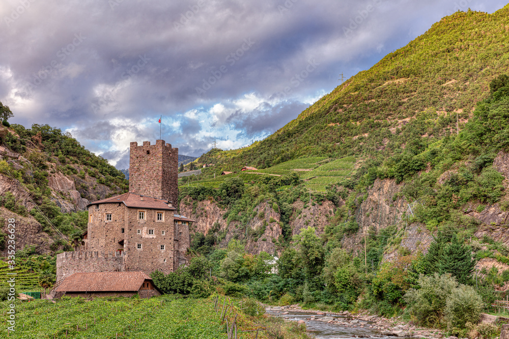 Castle Ried on the Talfer river, Bolzano