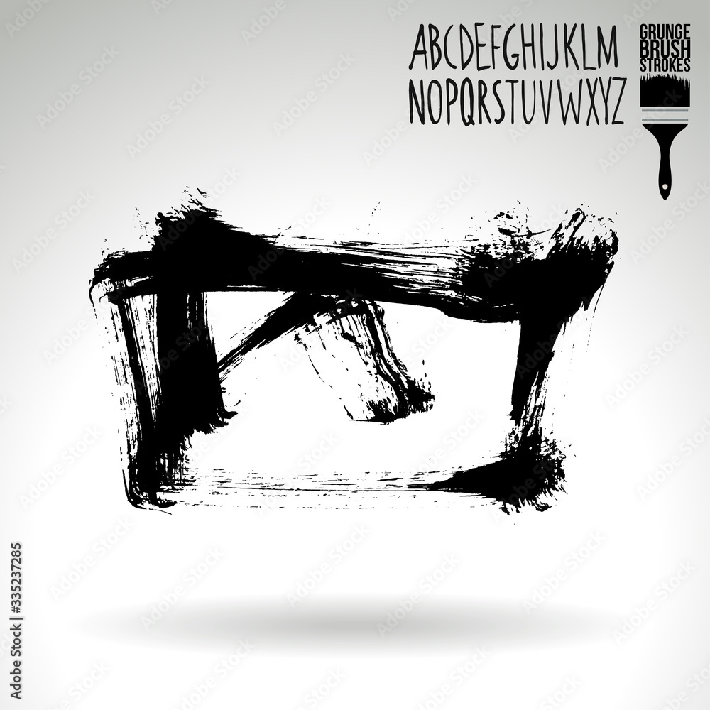 Black brush stroke and texture. Grunge vector abstract hand - painted element. Underline and border design. Black brush stroke and texture. Grunge vector abstract hand - painted element. Underline and border design.