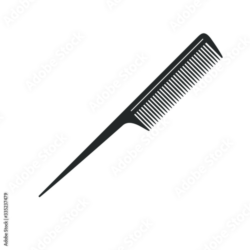 Hairbrush graphic icon. Comb sign isolated on white background. Barbershop symbols. Vector illustration