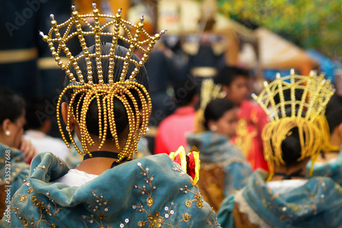 view of the parade during sinolog festival in Philippines  photo