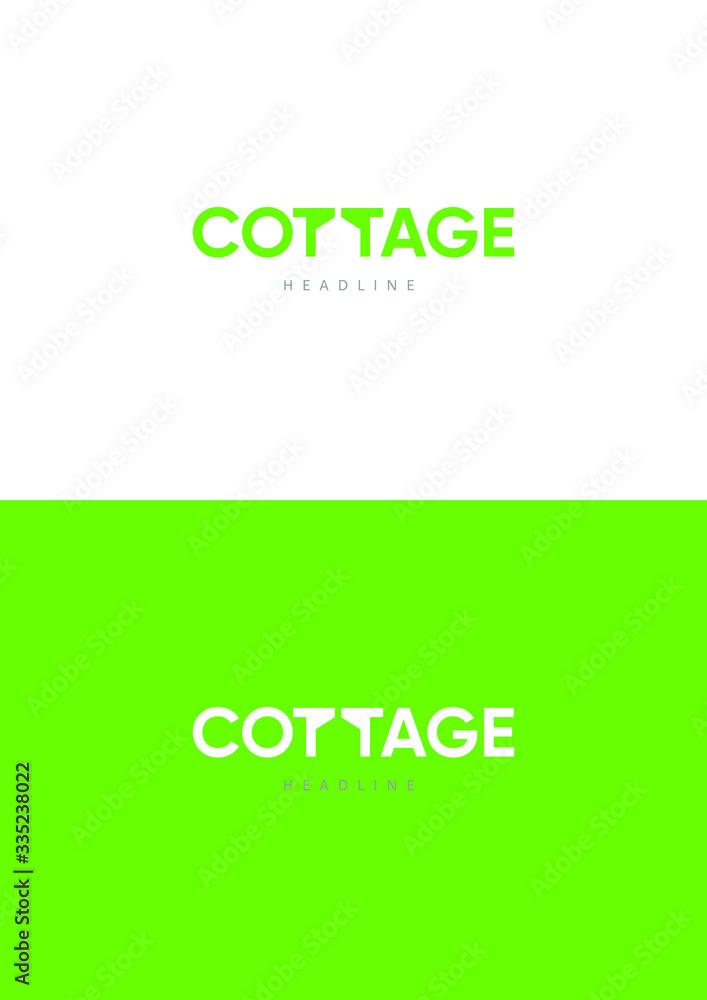 Eco house company logo template. Eco house company logo template.
