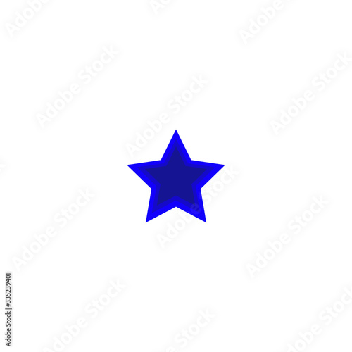 blue star icon on white backround EPS 10