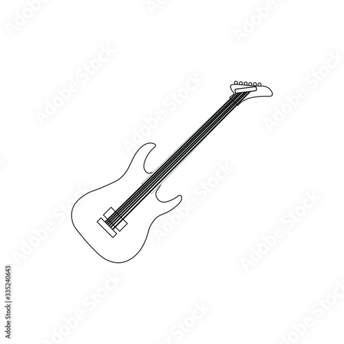 musical instruments electric guitar on white background