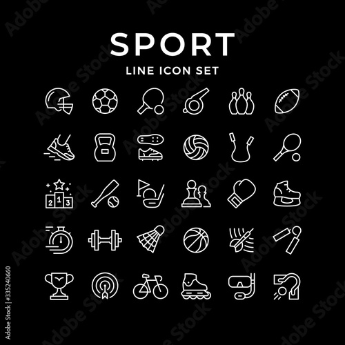 Set line icons of sport