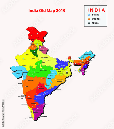 States capital and cities in India. popular cities in India. Indian states name. Indian cities name. India old map with States 2020.