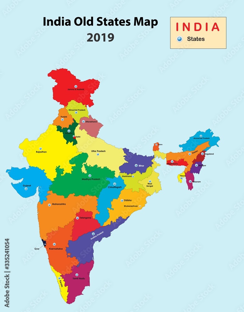 division of India. new states name in India. India map 2020. all new ...