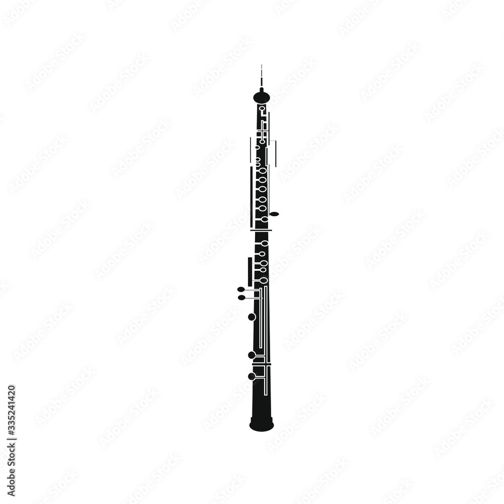 oboe musical instruments on white background