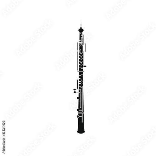 Obraz na płótnie oboe musical instruments on white background w salonie