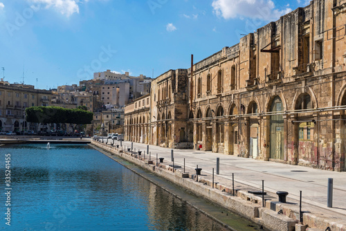 Malta / Malta 09/30/2015.Cospicua port city with double fortification of Malta.