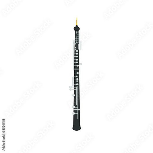 oboe musical instruments on white background