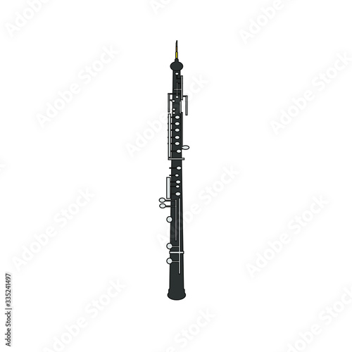 oboe musical instruments on white background