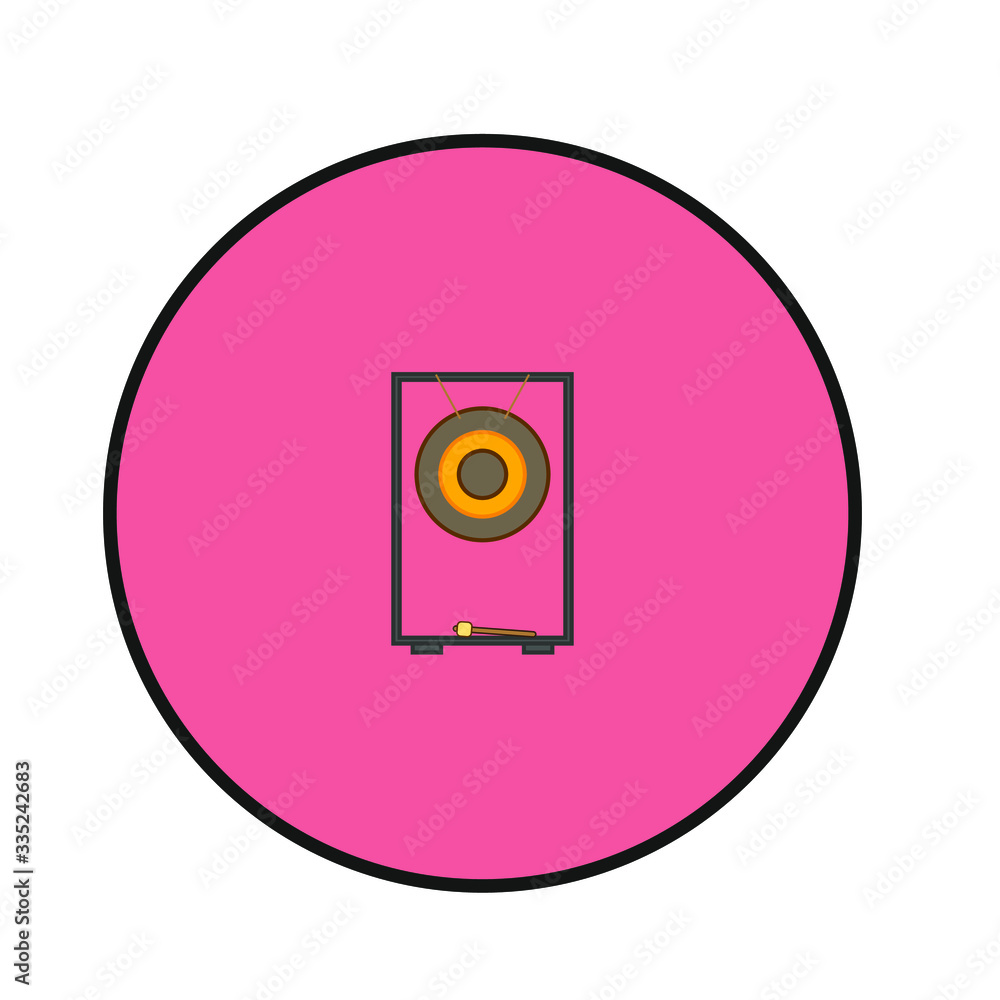 gong musical instruments on white background gong musical instruments on white background