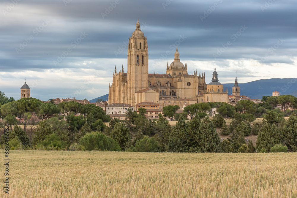 The famous cathedral of Segovia in Spain, the last gothic cathedral built in Europe