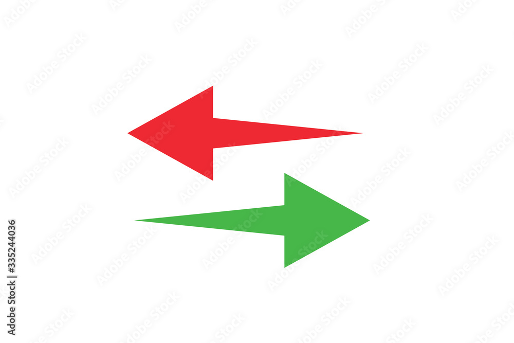 Left and right arrows. Vector icon. Left and right arrows. Vector icon.