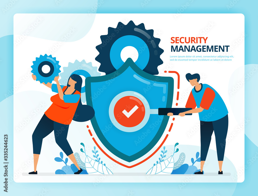 Vector illustration for security checks and prevention management. Human vector cartoon characters. Design for landing pages, web, website, web page, mobile apps, banner, flyer, brochure, poster Vector illustration for security checks and prevention management. Human vector cartoon characters. Design for landing pages, web, website, web page, mobile apps, banner, flyer, brochure, poster
