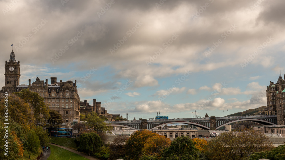 Vista della città di Edinburgo, Scozia