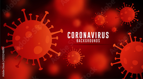Coronavirus Background, Covid-19 Background, Virus Background, Coronavirus Background with Red Maroon Gradient 
