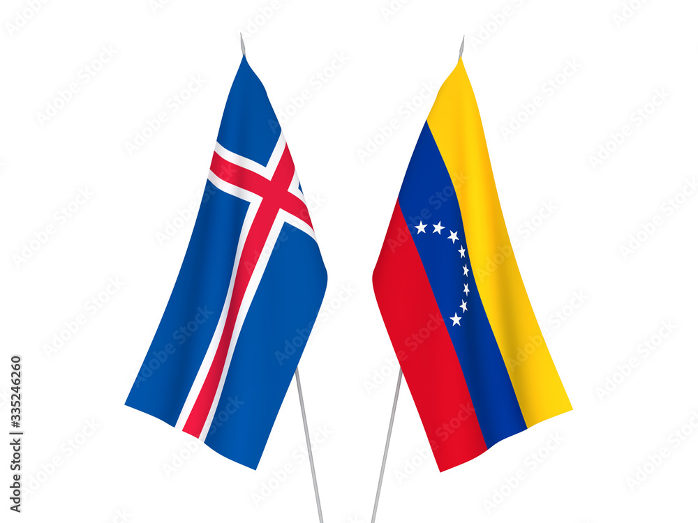 Iceland and Venezuela flags