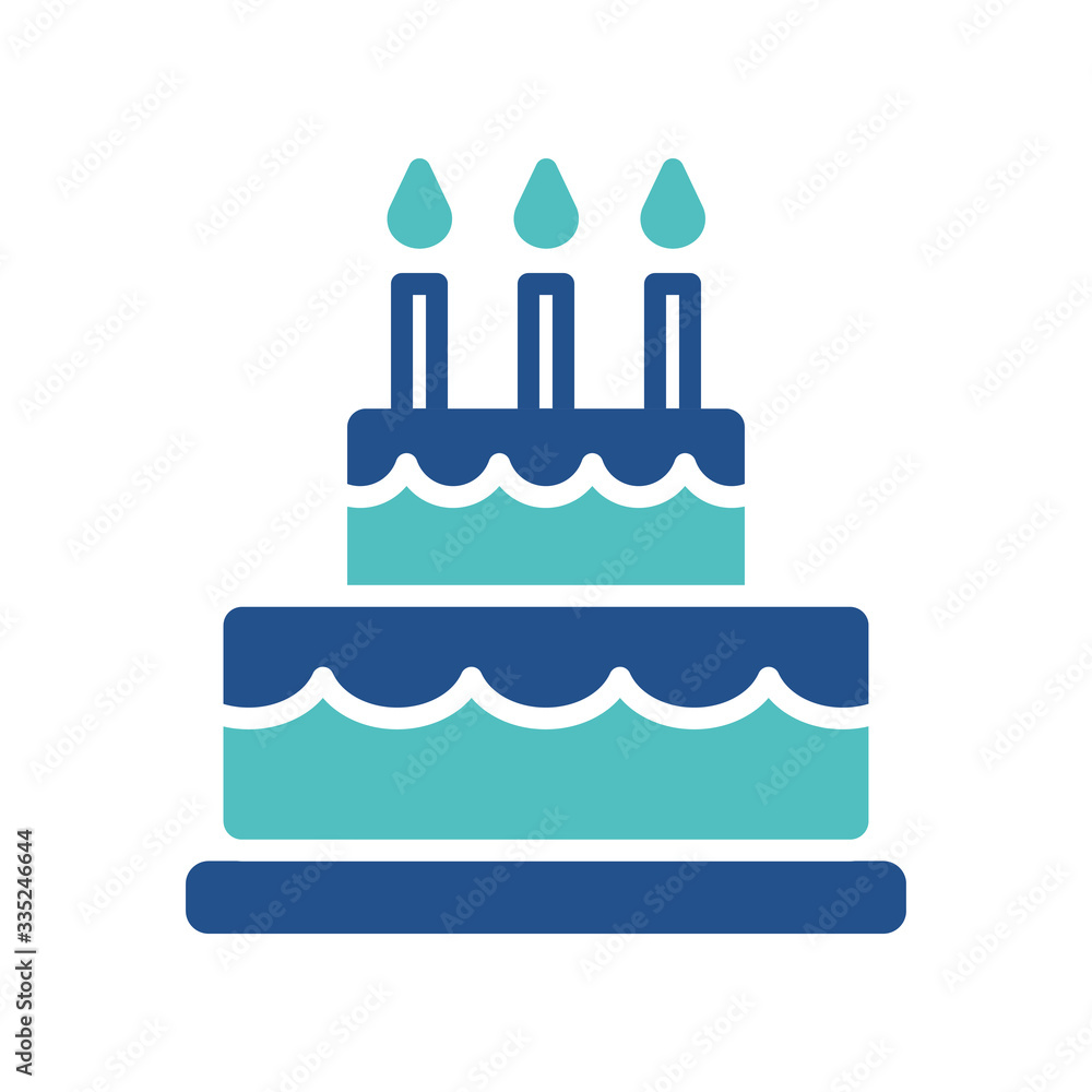 birthday cake icon design, flat style trendy collection birthday cake icon design, flat style trendy collection