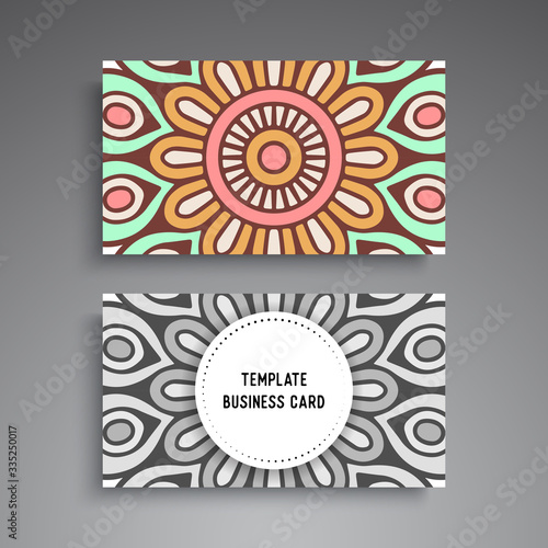 Business Card. Vintage decorative elements