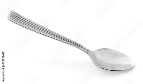 Silver spoon isolated.