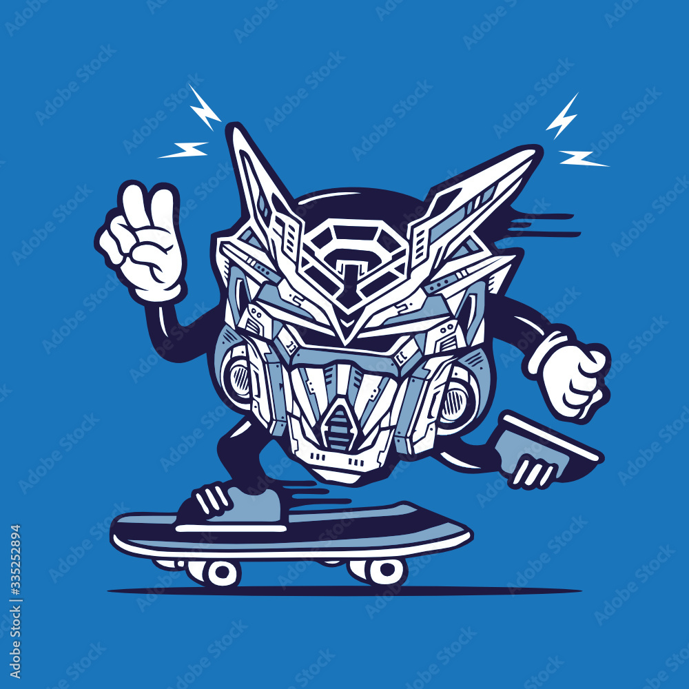 Skater Mecha Robot Skateboarding Character Design
Skater Mecha Robot Skateboarding Character Design
