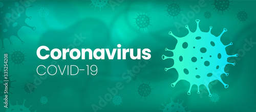 Coronavirus green 2019-nCoV Wuhan, NCP Virus COVID-19 Epidemic Pandemic
