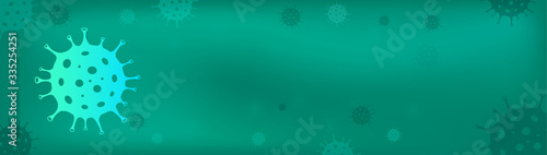 Coronavirus green background 2019-nCoV Wuhan, NCP Virus COVID-19 Epidemic Pandemic
