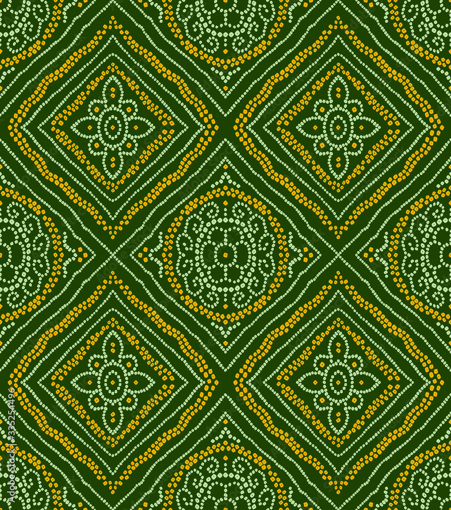 seamless indian colorful bandana pattern design