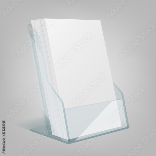 Blank Flyer Glass Or Plastic Transparent Stand