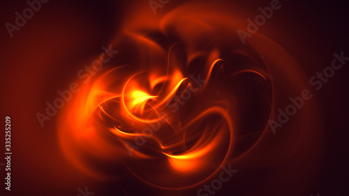 3D rendering abstract fractal light background