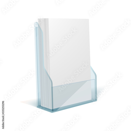 Blank Flyer Glass Or Plastic Transparent Stand