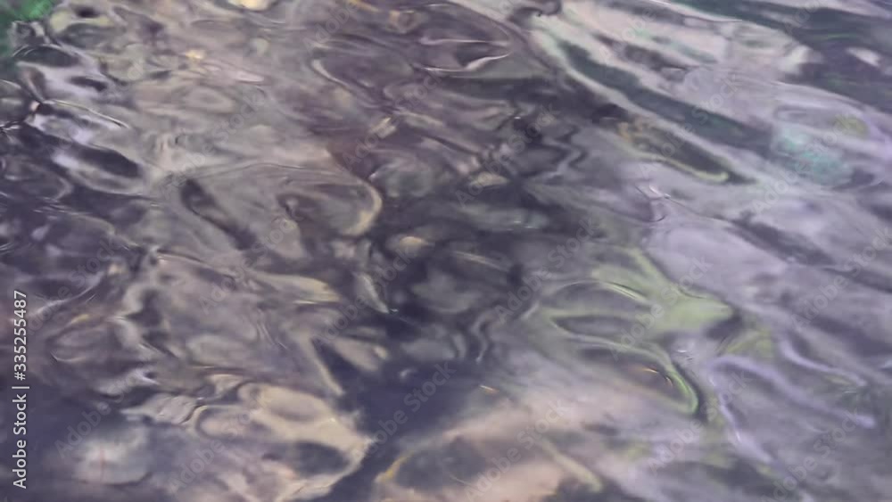 A close-up of reflections on a forest stream. A close-up of reflections on a forest stream.