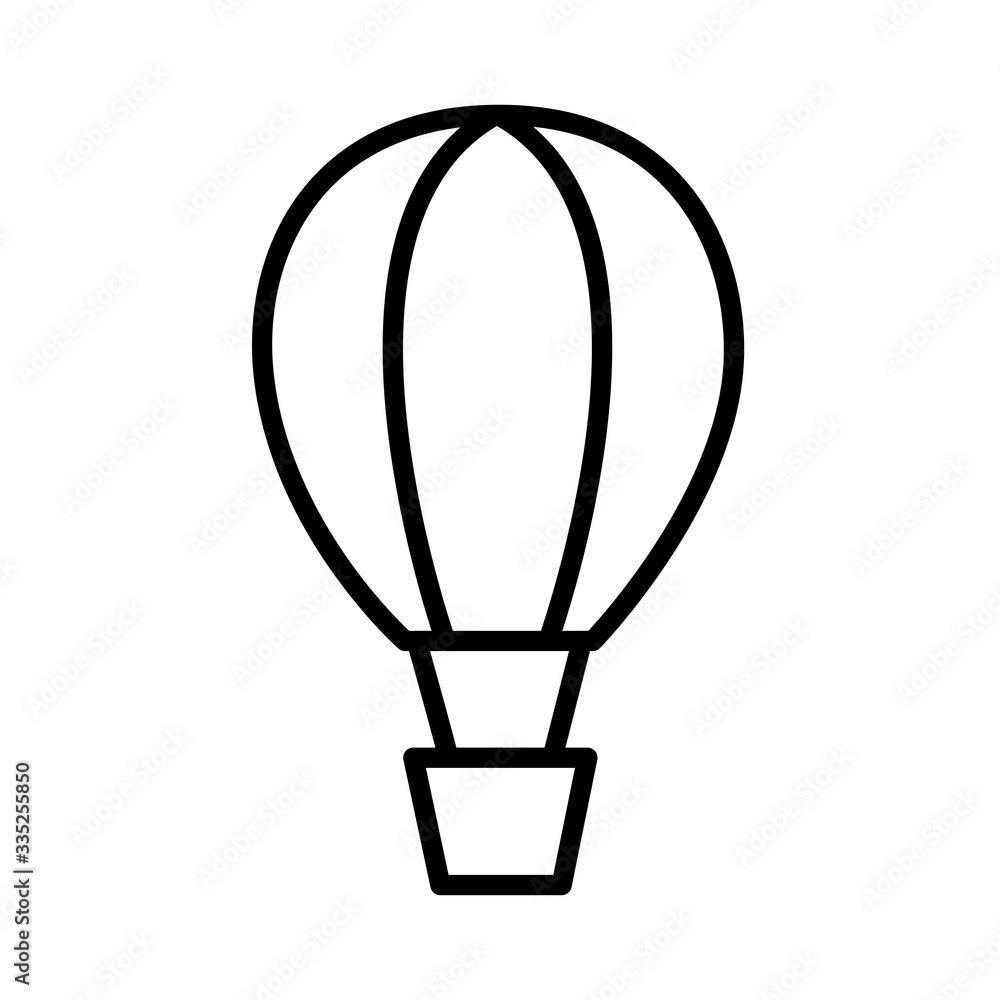 hot air balloon outline icon vector isolated hot air balloon outline icon vector isolated