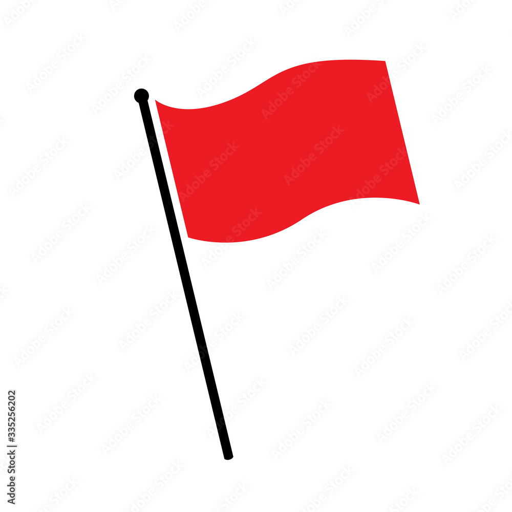 flag red icon sign vector isolated on white flag red icon sign vector isolated on white