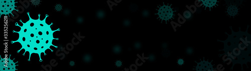 Coronavirus black background 2019-nCoV Wuhan, NCP Virus COVID-19 Epidemic Pandemic
