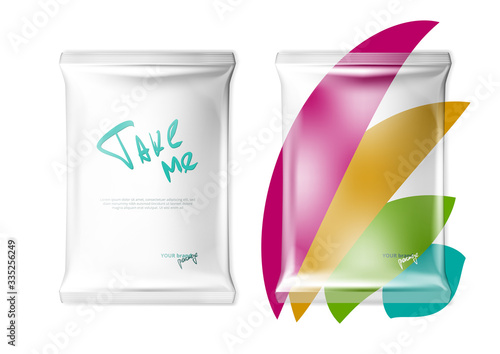 Transparent Pillow Bag Template For Easy Branding