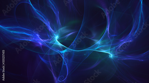 Fototapeta Naklejka Na Ścianę i Meble -  3D rendering abstract fractal light background
