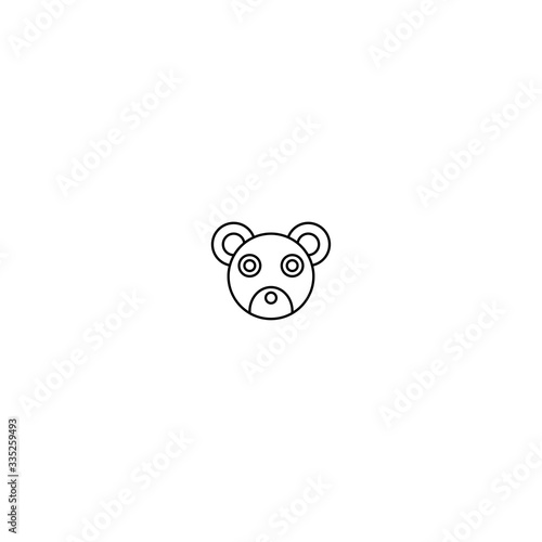 Rat icon. Mouse avatar symbol. Rodent spraying company sign. Logo design element